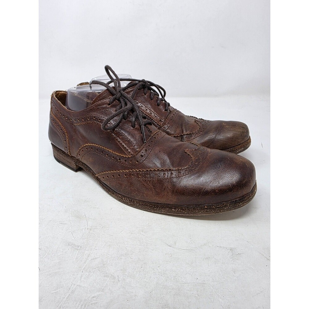 Bed Stu Corsico Tan Driftwood Brown Wingtip Oxfords - Men's 9